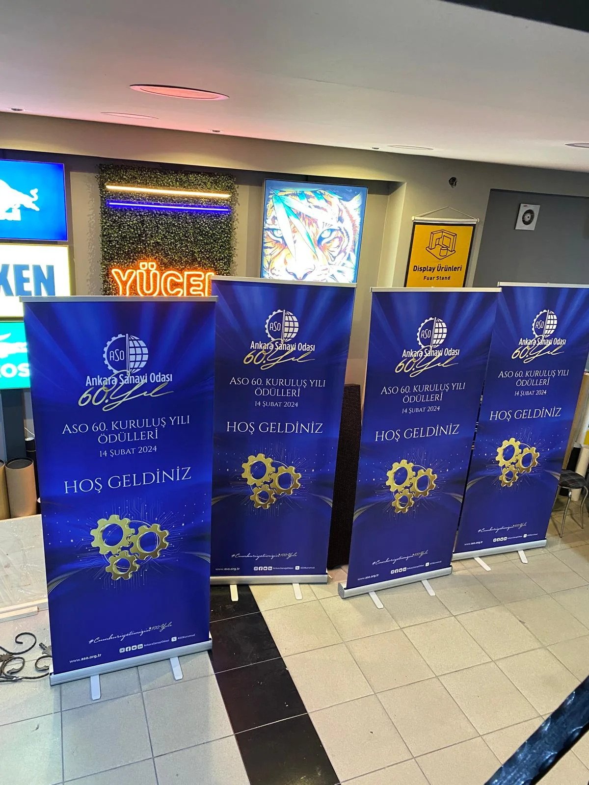 Ankara Sanayi Odası etkinliği için hazırlanan roll-up bannerlar